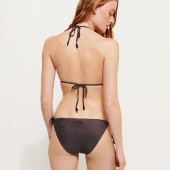 Hot Vilebrequin Women Bikini Bottom To Be Tied Changeant Shiny Burgundy/Red