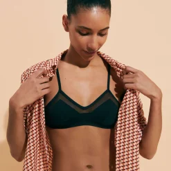 Outlet Vilebrequin Women Bikini Top Transparency Effect Black/Black