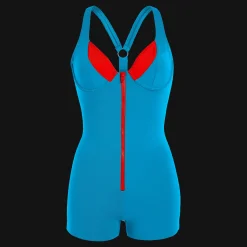 New Vilebrequin Women Contrasted One Piece Short Swimsuit - X Jcc+ - Limited Edition Swimming Pool/Blue