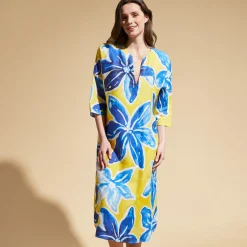 Fashion Vilebrequin Women Cotton Cover-Up Raiatea Sun/Yellow