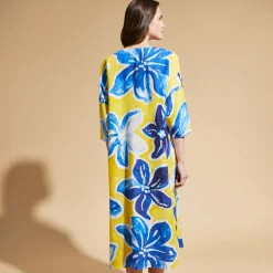 Fashion Vilebrequin Women Cotton Cover-Up Raiatea Sun/Yellow