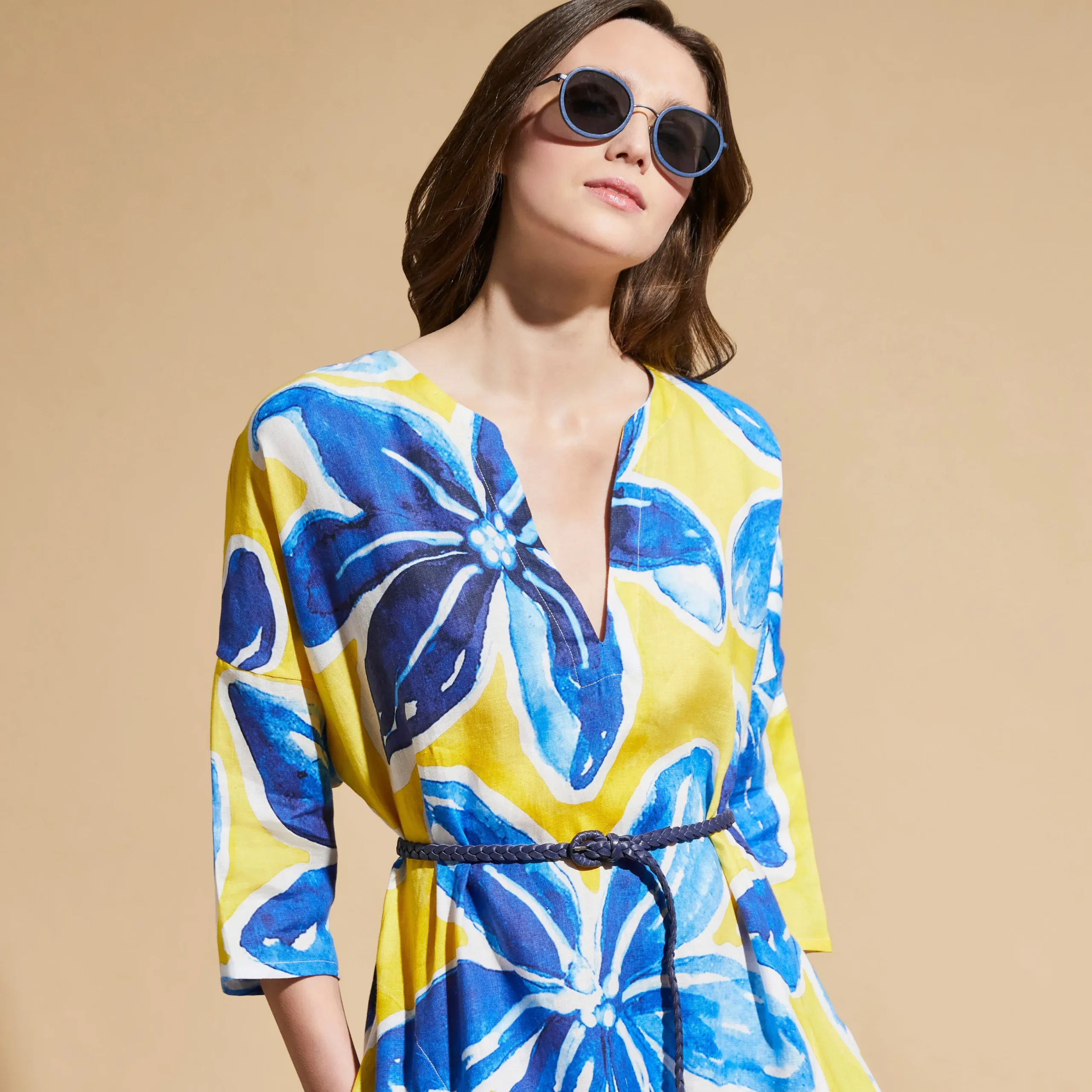 Fashion Vilebrequin Women Cotton Cover-Up Raiatea Sun/Yellow