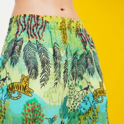 Cheap Vilebrequin Women Cotton Pants Jungle Rousseau Ginger/Green