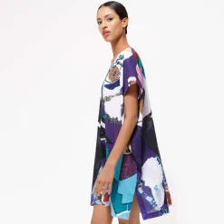 Shop Vilebrequin Women Cotton Voile Maxi Dress Envoutement - X Deux Femmes Noires Purple Blue/Blue