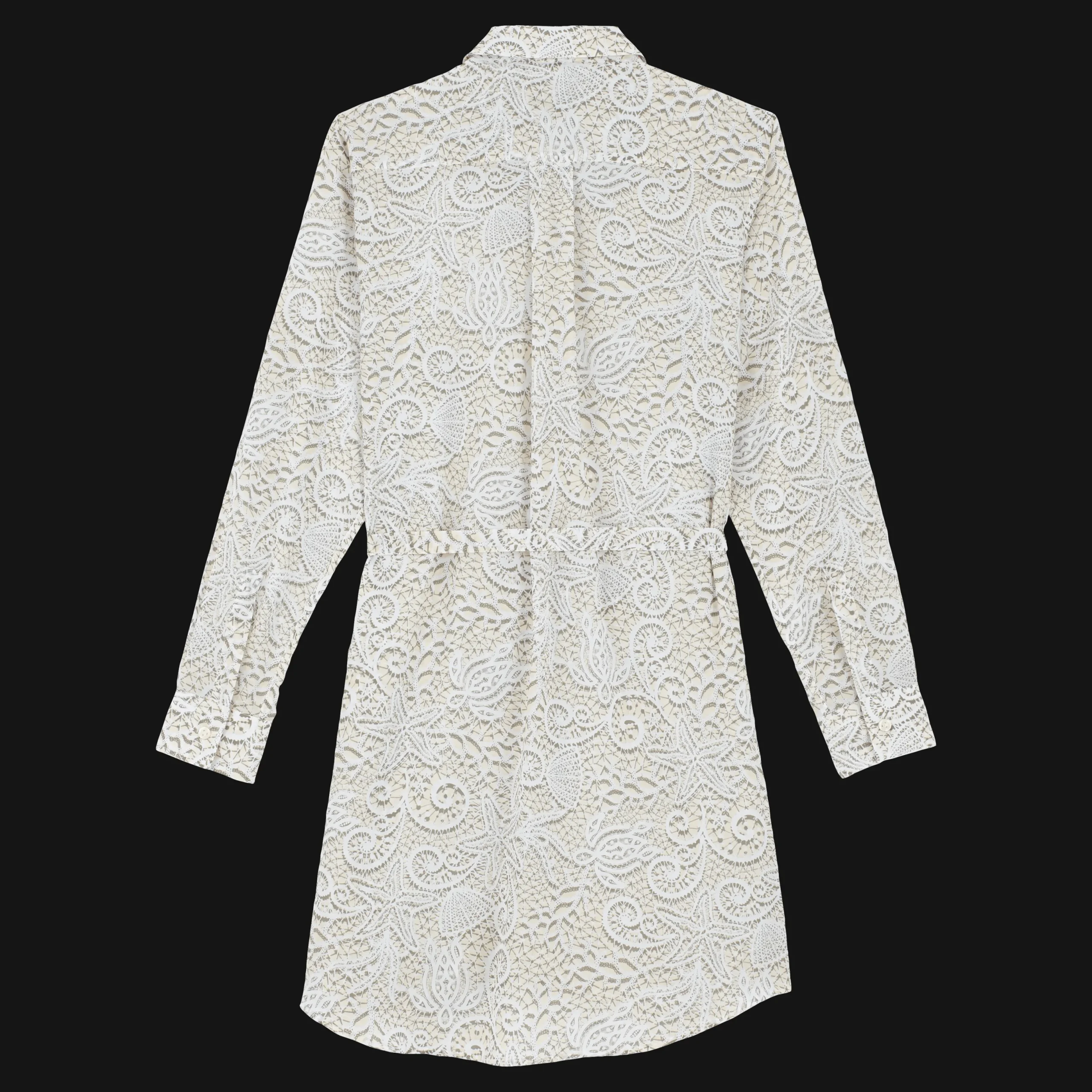 Best Vilebrequin Women Cotton Voile Shirt Dress Dentelles White/White