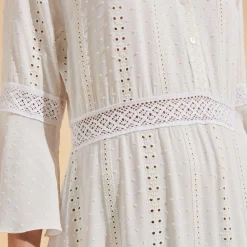 Best Sale Vilebrequin Women Dress Broderie Anglaise Chalk/Beige