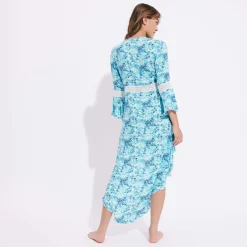 Hot Vilebrequin Women Dress Flowers Tie & Dye Navy/Blue