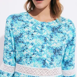 Hot Vilebrequin Women Dress Flowers Tie & Dye Navy/Blue