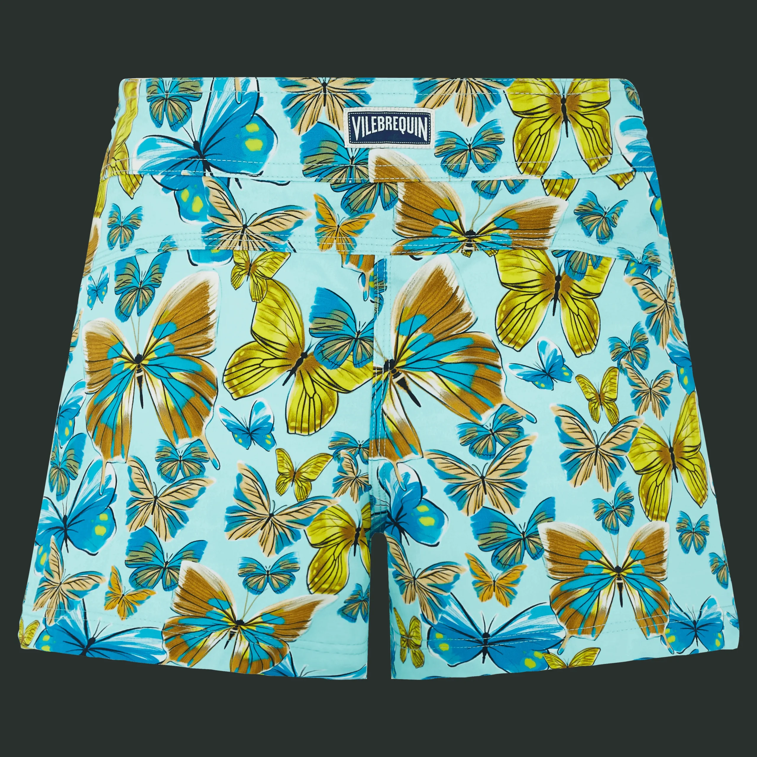 Outlet Vilebrequin Women Flatbelt Swimshort Butterflies Lagoon/Blue