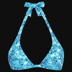 Online Vilebrequin Women Halter Bikini Top Flowers Tie & Dye Navy/Blue
