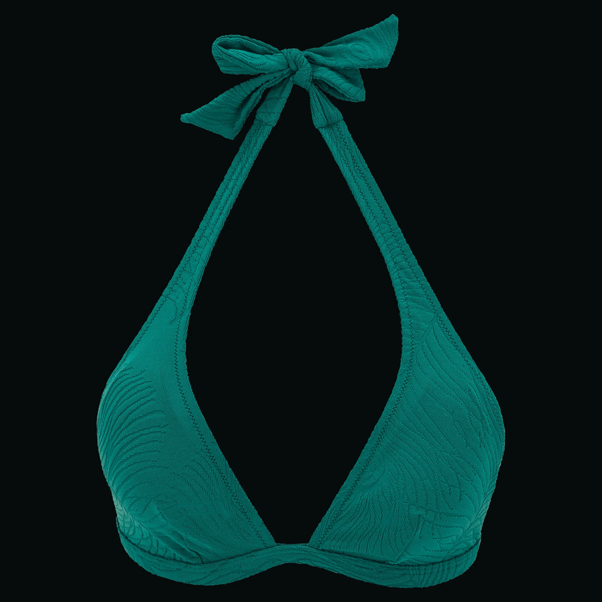 Clearance Vilebrequin Women Halter Bikini Top Plumes Jacquard Linden/Green