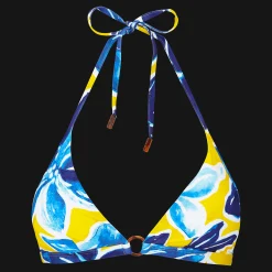 Clearance Vilebrequin Women Halter Bikini Top Raiatea Sun/Yellow