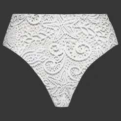 Online Vilebrequin Women High-Waisted Bikini Bottom Dentelles White/White