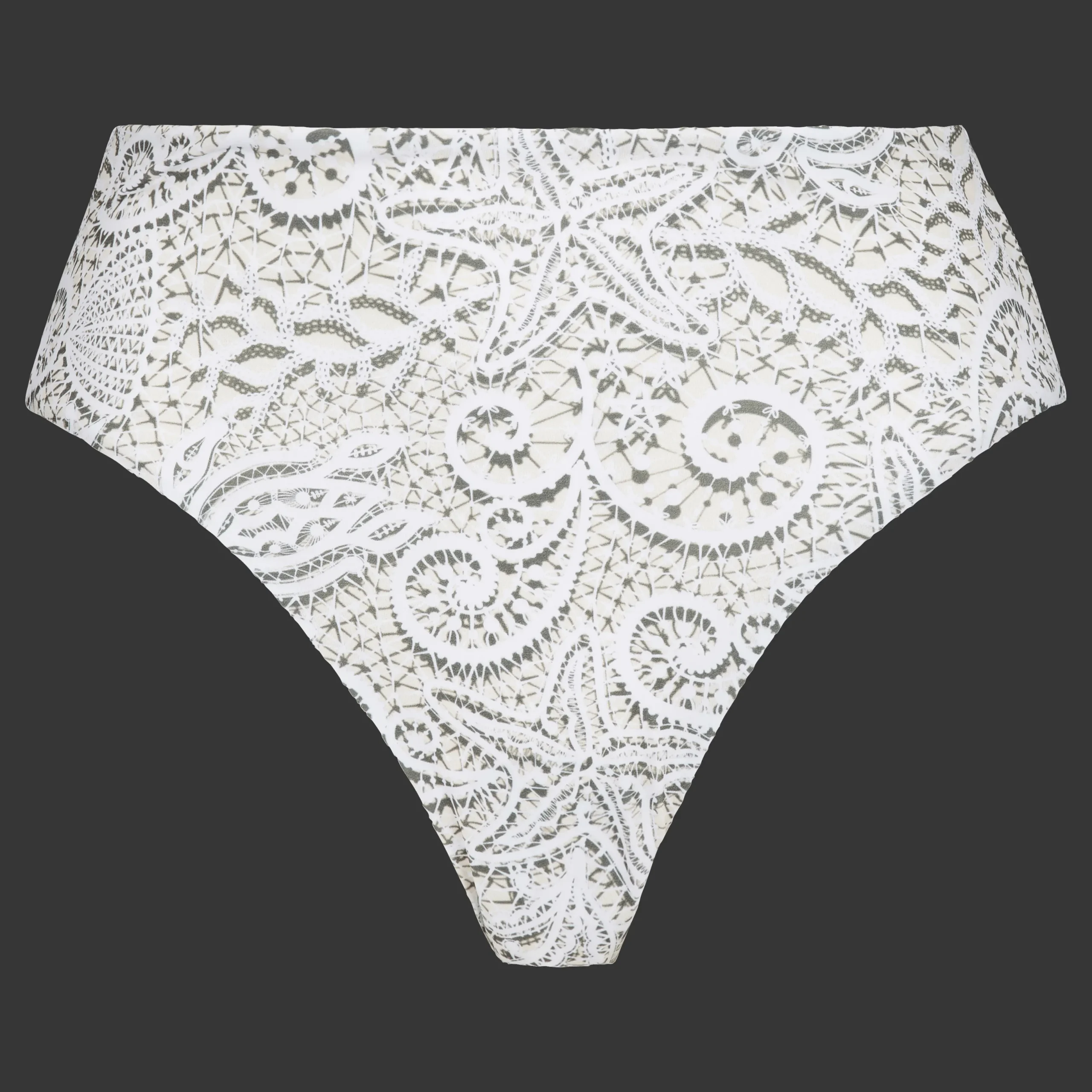 Online Vilebrequin Women High-Waisted Bikini Bottom Dentelles White/White