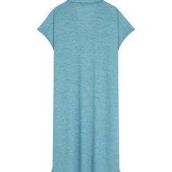 Outlet Vilebrequin Women Linen Long Polo Dress Solid Heather Azure/Blue