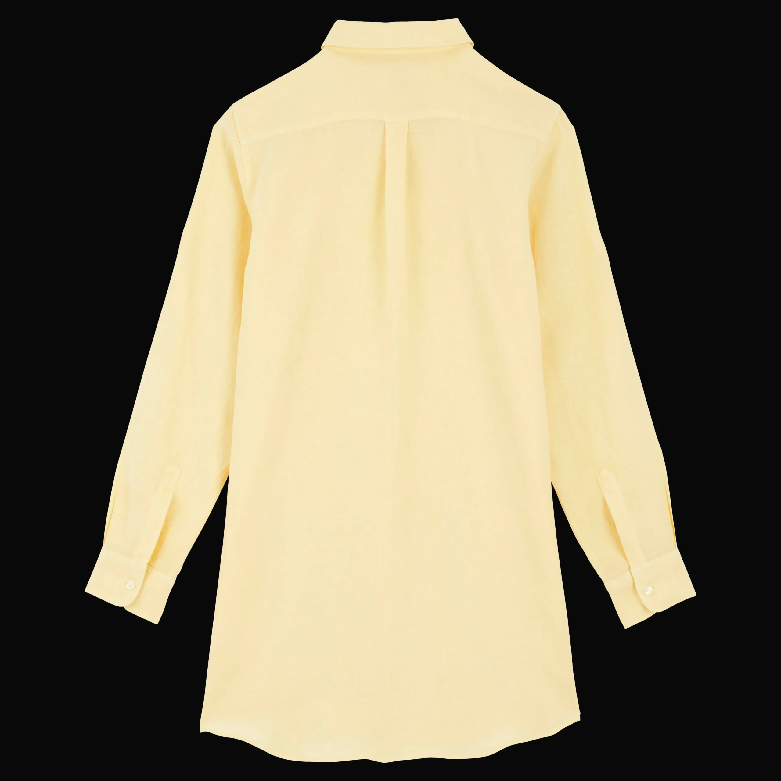 Sale Vilebrequin Women Linen Shirt Dress Solid Straw/Yellow