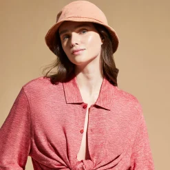 Fashion Vilebrequin Women Linen Shorty Solid China Red/Red