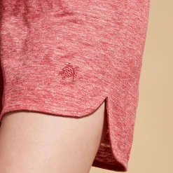 Fashion Vilebrequin Women Linen Shorty Solid China Red/Red