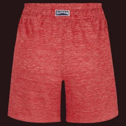 Fashion Vilebrequin Women Linen Shorty Solid China Red/Red
