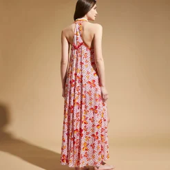 Cheap Vilebrequin Women Long Dress Iris Lace- X Poupette St Barth Shocking Pink/Pink