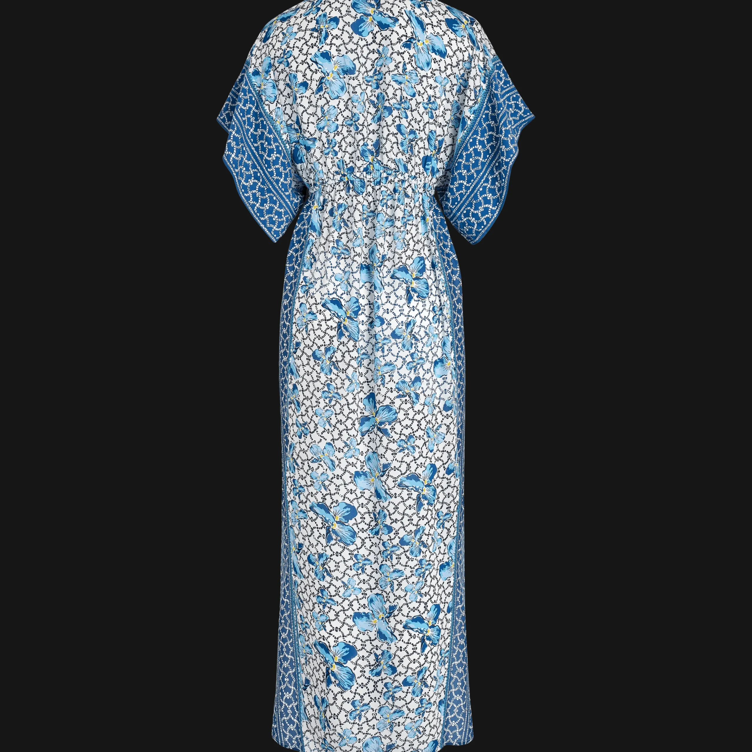 Best Sale Vilebrequin Women Long Kaftan Iris Lace- X Poupette St Barth Azure/Blue