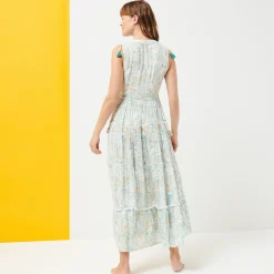Cheap Vilebrequin Women Maxi Dress Hidden Fishes - X Poupette St Barth White/White