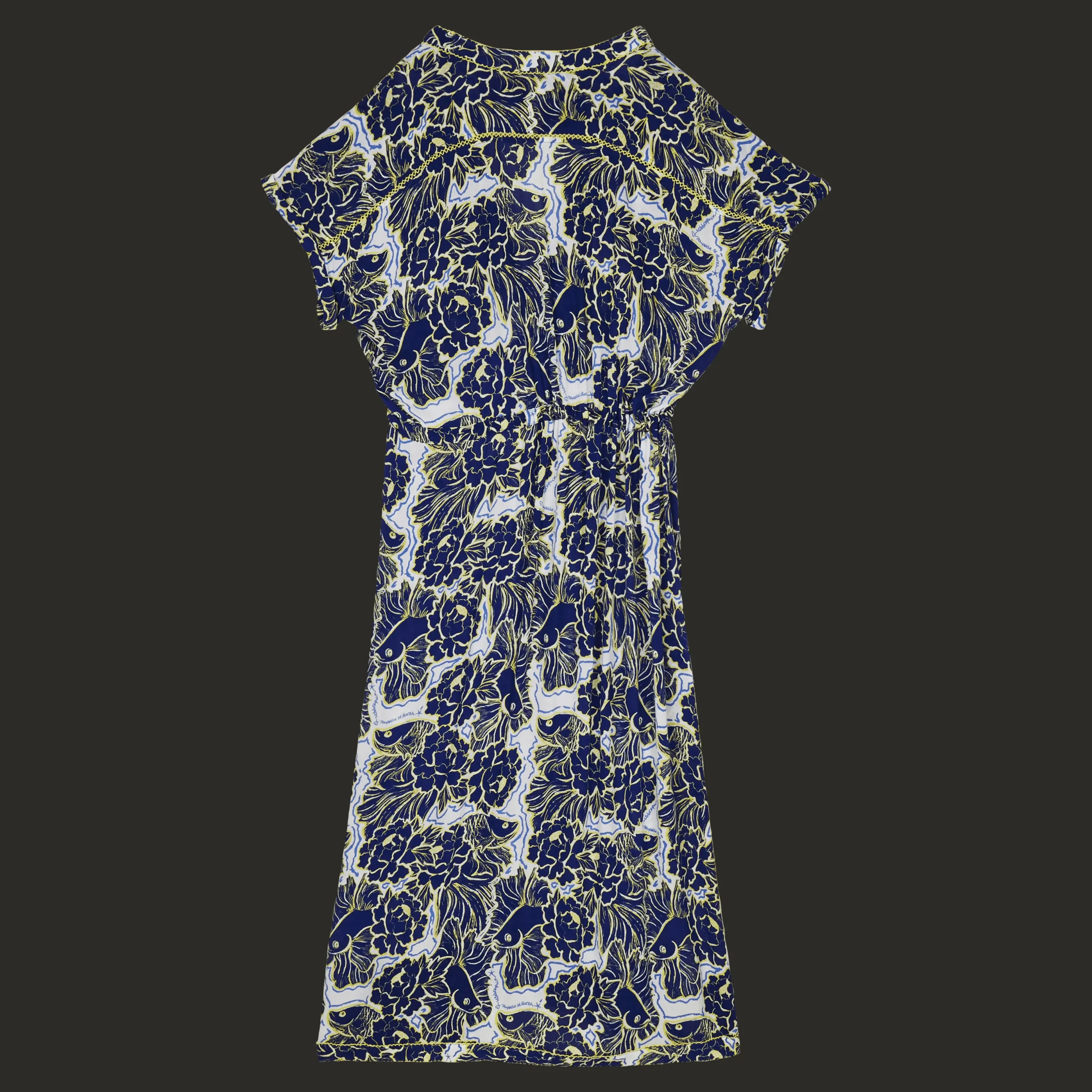 Sale Vilebrequin Women Maxi Dress Hidden Fishes - X Poupette St Barth Purple Blue/Blue
