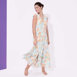 Best Vilebrequin Women Maxi Dress Iridescent Flowers Of Joy- X Poupette St Barth Terracotta/Red