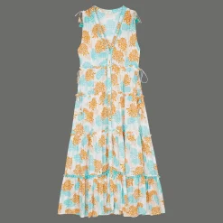Best Vilebrequin Women Maxi Dress Iridescent Flowers Of Joy- X Poupette St Barth Terracotta/Red