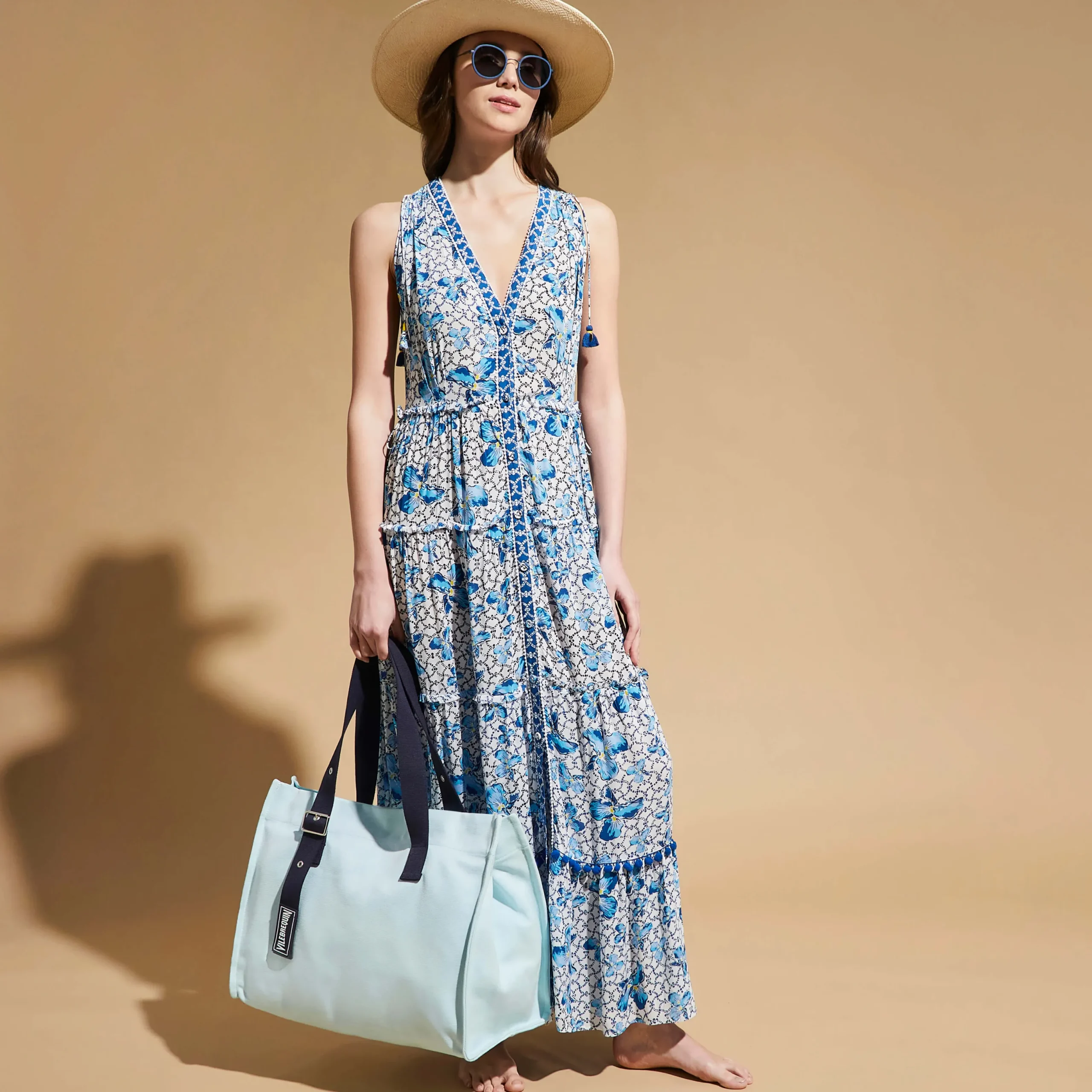 Best Vilebrequin Women Maxi Dress Iris Lace- X Poupette St Barth Azure/Blue