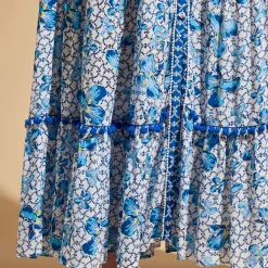 Best Vilebrequin Women Maxi Dress Iris Lace- X Poupette St Barth Azure/Blue