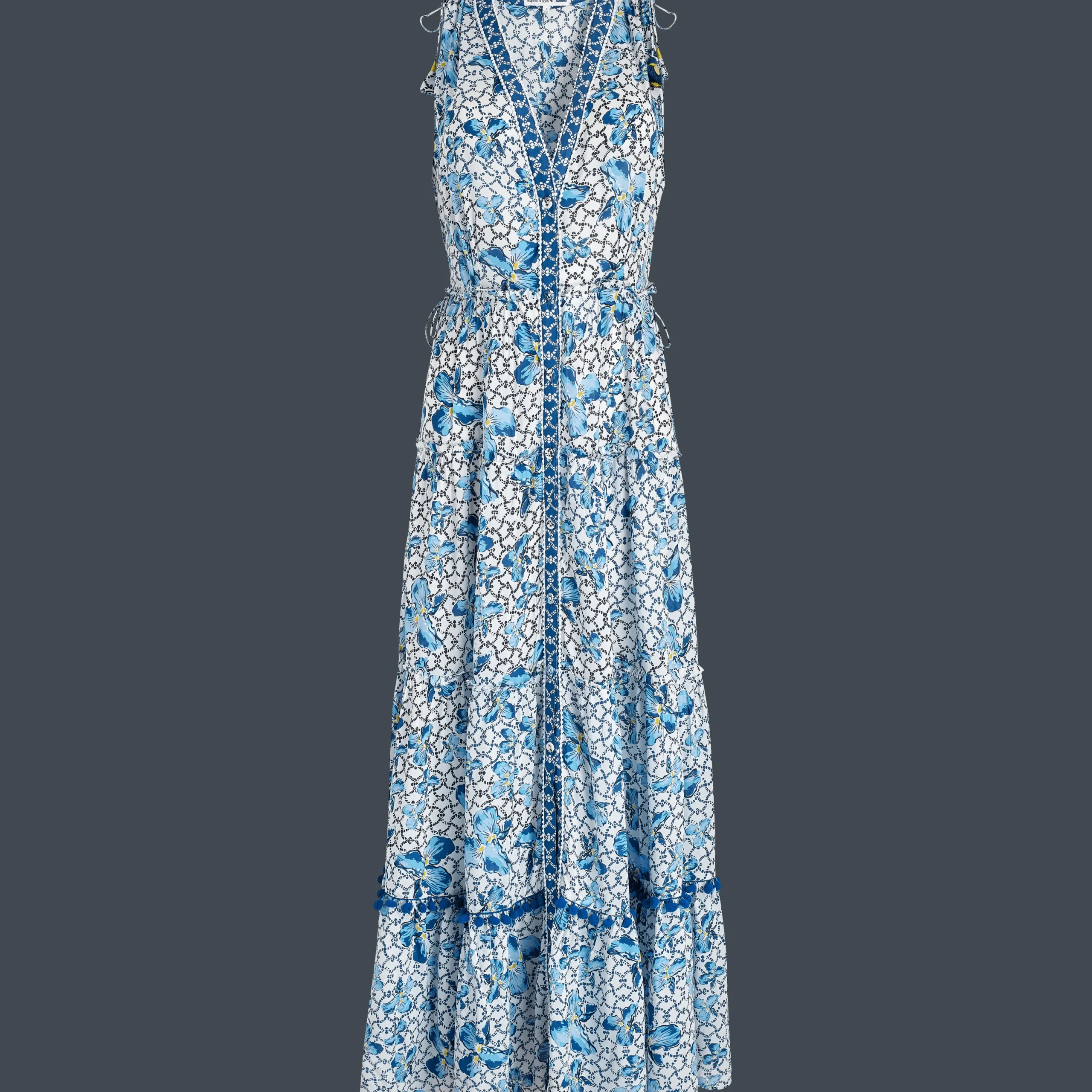 Best Vilebrequin Women Maxi Dress Iris Lace- X Poupette St Barth Azure/Blue