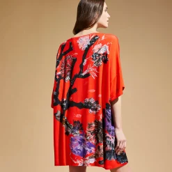 Best Sale Vilebrequin Women Maxi Viscose Dress Spring Flower - X Patrizia Gucci Poppy Red/Red