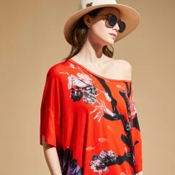 Best Sale Vilebrequin Women Maxi Viscose Dress Spring Flower - X Patrizia Gucci Poppy Red/Red