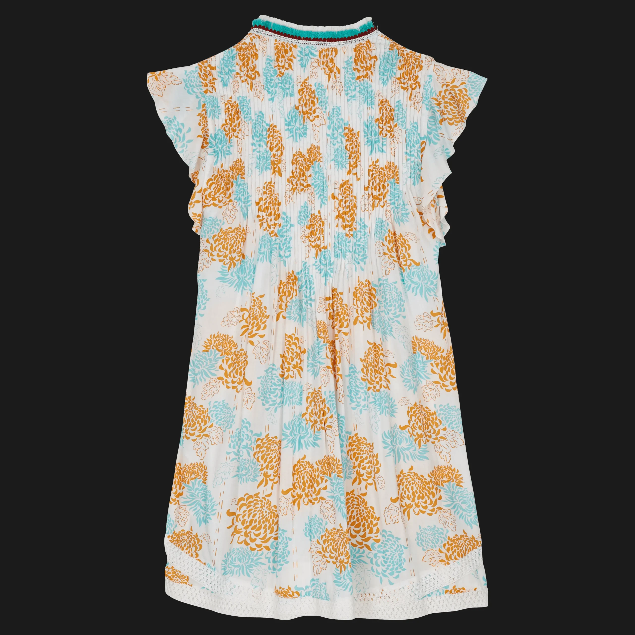 Fashion Vilebrequin Women Mini Dress Iridescent Flowers Of Joy- X Poupette St Barth Terracotta/Red