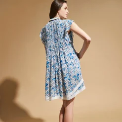 Hot Vilebrequin Women Mini Dress Iris Lace- X Poupette St Barth Azure/Blue