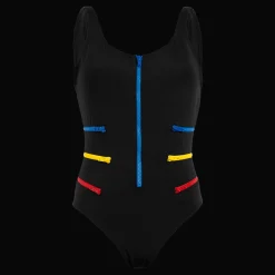 Cheap Vilebrequin Women One Piece Swimwear Multicolor Zips - X Jcc+ - Limited Edition Black/Black