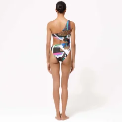 Outlet Vilebrequin Women One-Piece Asymmetric Swimsuit Seduction - X Deux Femmes Noires Multicolor/Multi