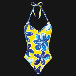 Sale Vilebrequin Women One-Piece Swimsuit Raiatea Sun/Yellow