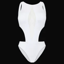 Best Sale Vilebrequin Women One-Piece Trikini Graphic Swimsuit Solid White/White