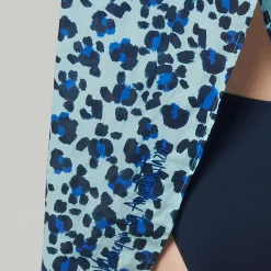 Fashion Vilebrequin Women Organic Cotton Veil Shirt Turtles Leopard- X Angelo Tarlazzi Thalassa/Blue