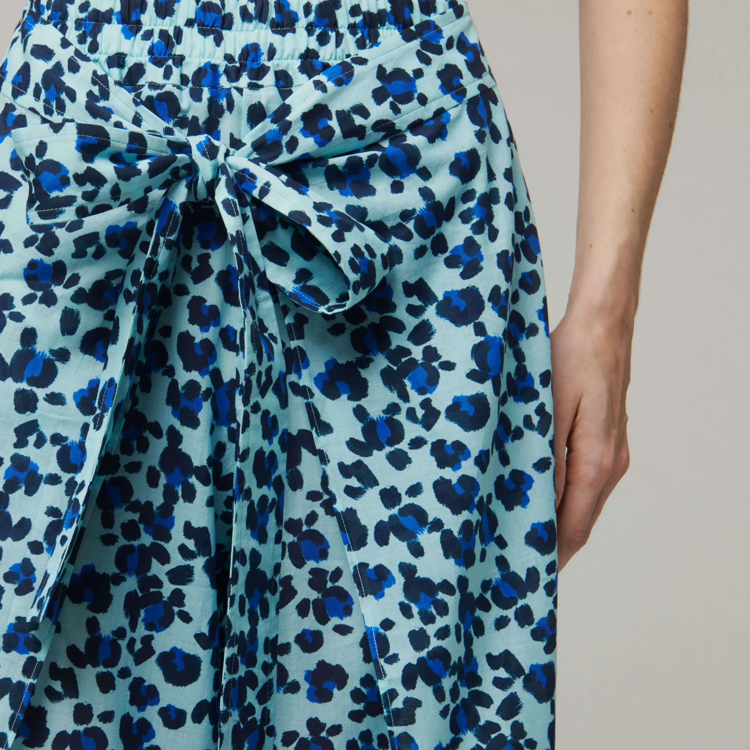 Online Vilebrequin Women Organic Cotton Voile Pants Turtles Leopard- X Angelo Tarlazzi Thalassa/Blue