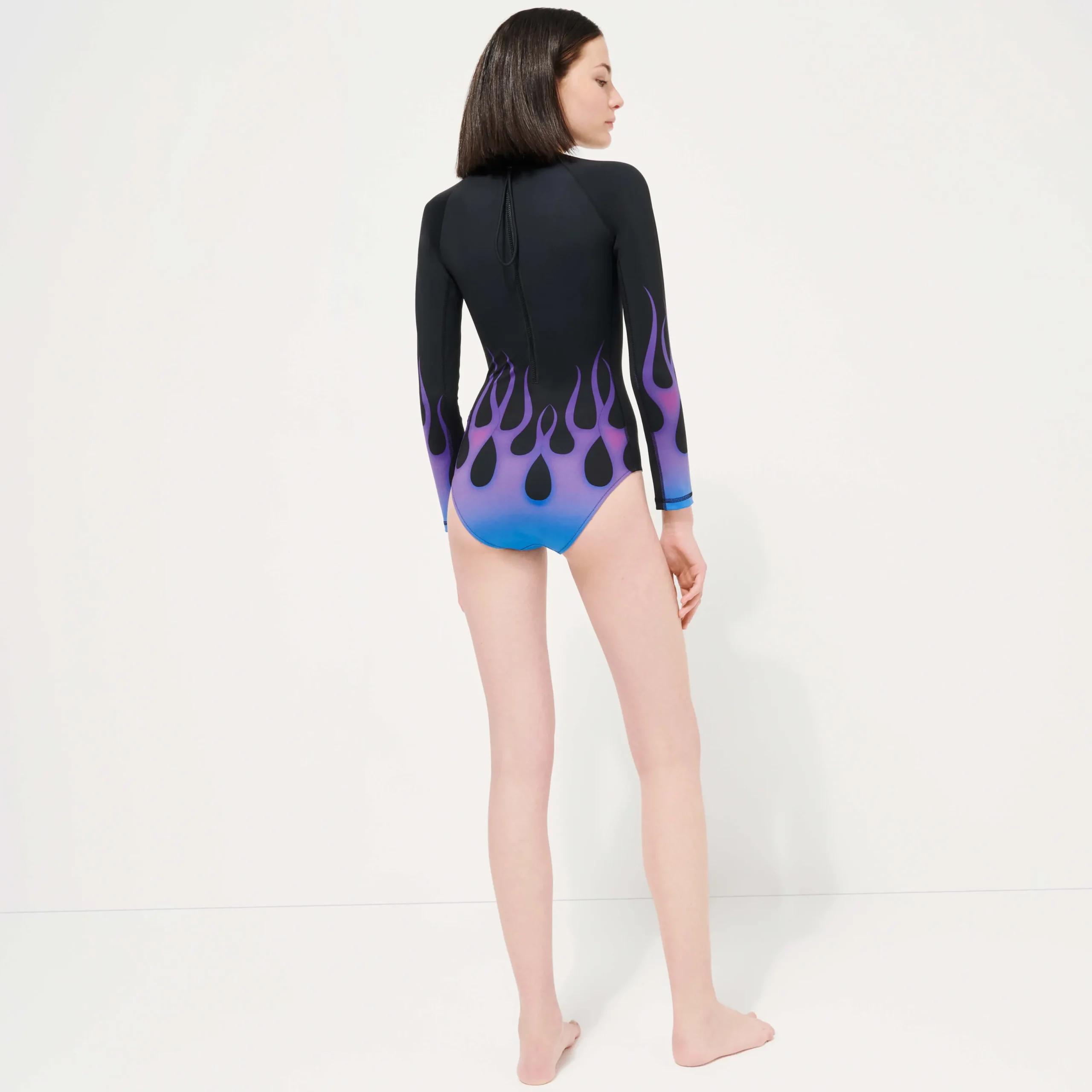Hot Vilebrequin Women Rashguard Long-Sleeves One-Piece Swimsuit Hot Rod 360° - X Sylvie Fleury Black/Black