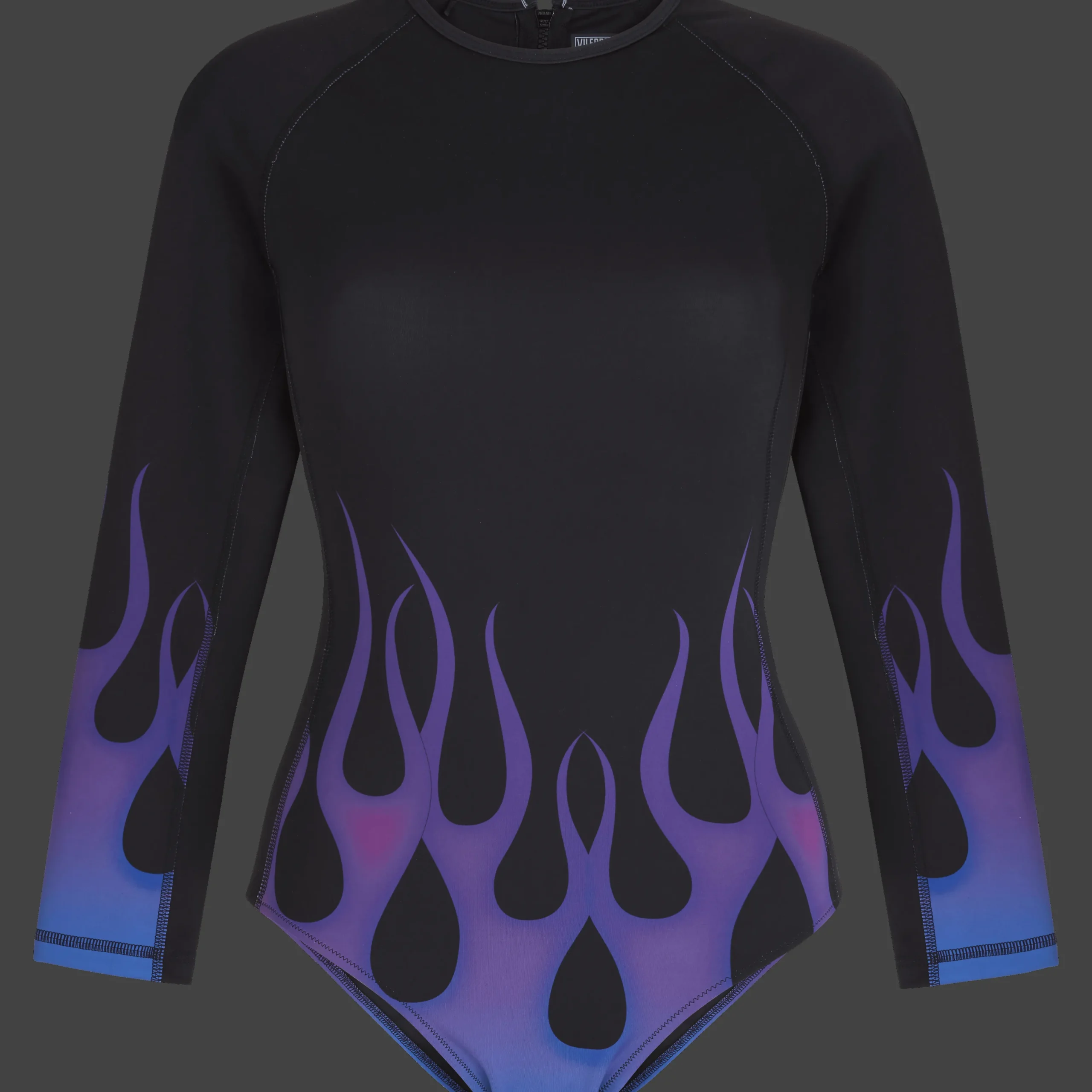 Hot Vilebrequin Women Rashguard Long-Sleeves One-Piece Swimsuit Hot Rod 360° - X Sylvie Fleury Black/Black