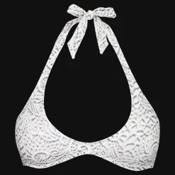 Sale Vilebrequin Women Rounded Neckline Bikini Top Dentelles White/White