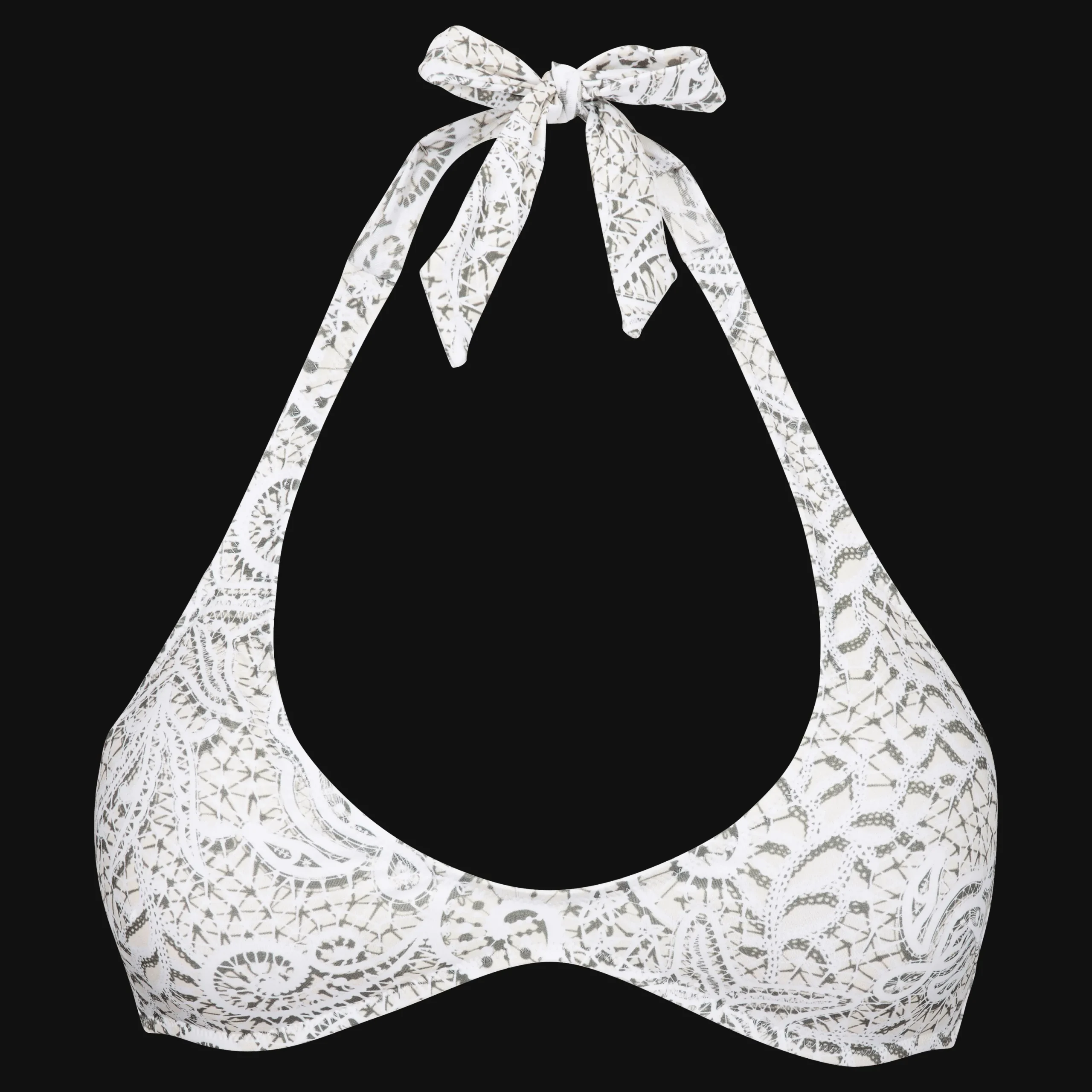 Sale Vilebrequin Women Rounded Neckline Bikini Top Dentelles White/White