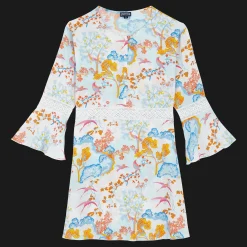 Best Sale Vilebrequin Women Short Dress Peaceful Trees White/White