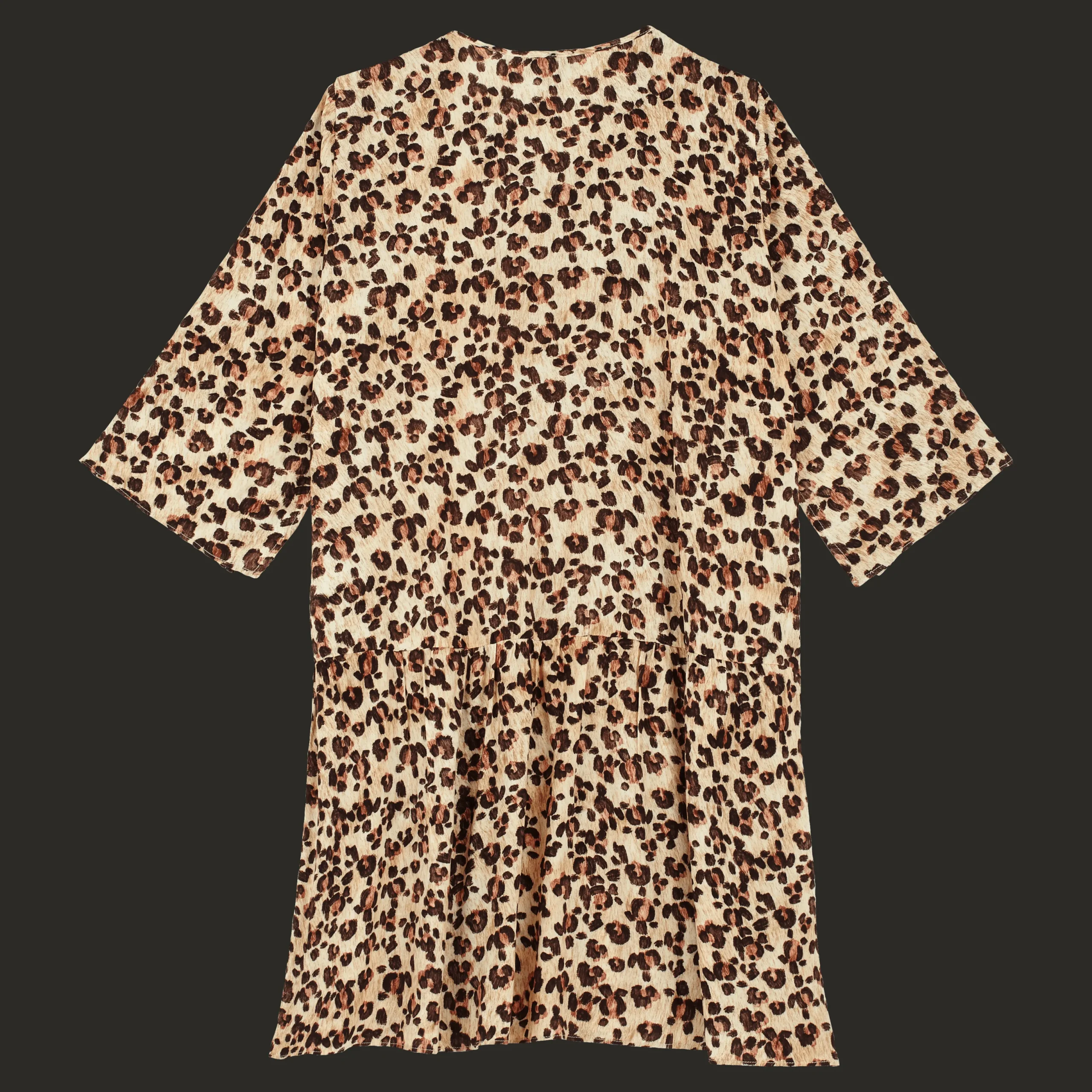Hot Vilebrequin Women Short Dress Turtles Leopard Straw/Yellow