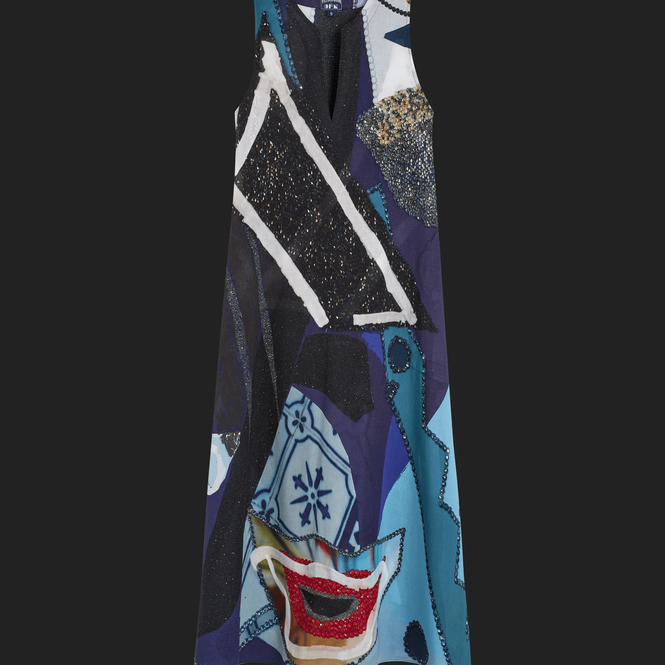 Store Vilebrequin Women Sleeveless Maxi Dress Envoutement - X Deux Femmes Noires Purple Blue/Blue