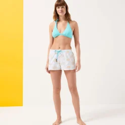 Store Vilebrequin Women Swim Short Iridescent Flowers Of Joy White/White